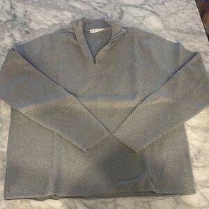 Everlane Men's Light Gray Zip-Up Sweater
